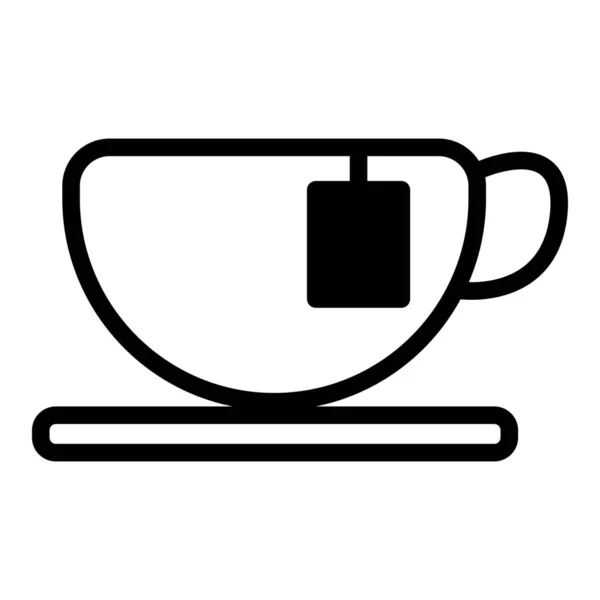 Icono Taza Desayuno Bebidas Estilo Sólido — Vector de stock