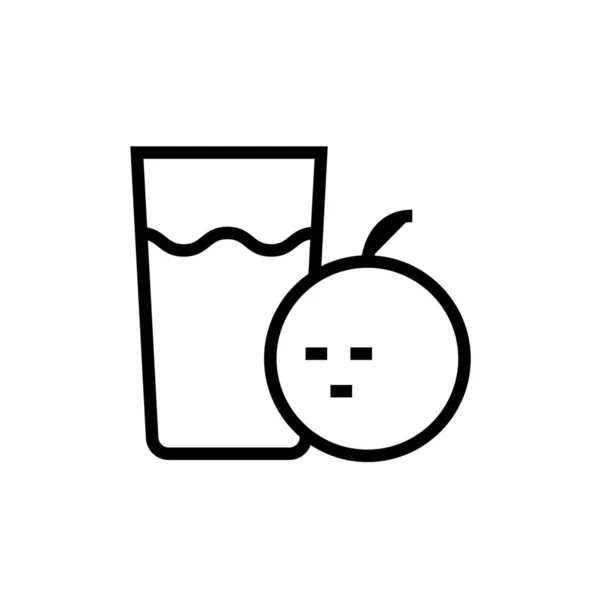 Agrumes Icône Fruits Frais Dans Style Outline — Image vectorielle