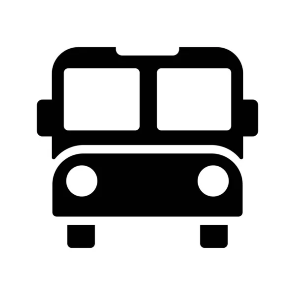 Educación Automovilística Icono Del Transporte Público Estilo Sólido — Vector de stock