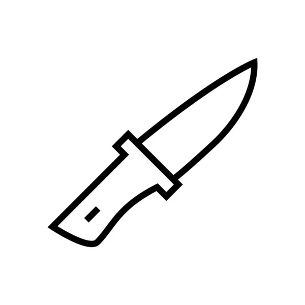 Klinge Camping Messer Symbol Outline Stil — Stockvektor