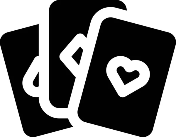 Schwarze Karten Casino Symbol — Stockvektor