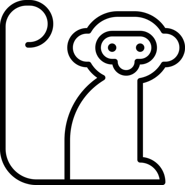 Hayvan Lemur Memeli Simgesi — Stok Vektör