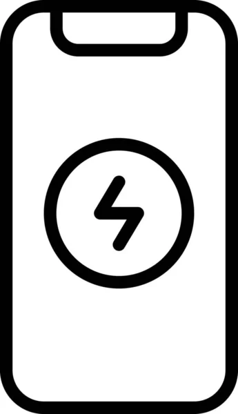 Charging Device Electricity Icon Outline Style — Image vectorielle