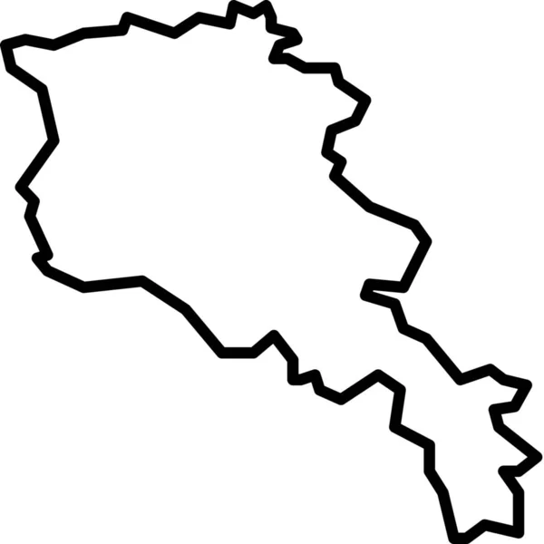 Αρμένια Πρωτεύουσα Χώρα Εικονίδιο Στυλ Περίγραμμα — Διανυσματικό Αρχείο