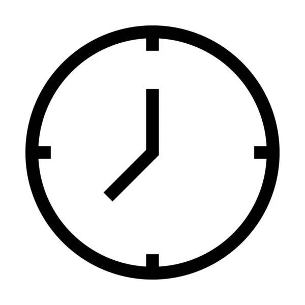 钟表学习学校图标的轮廓风格 — 图库矢量图片