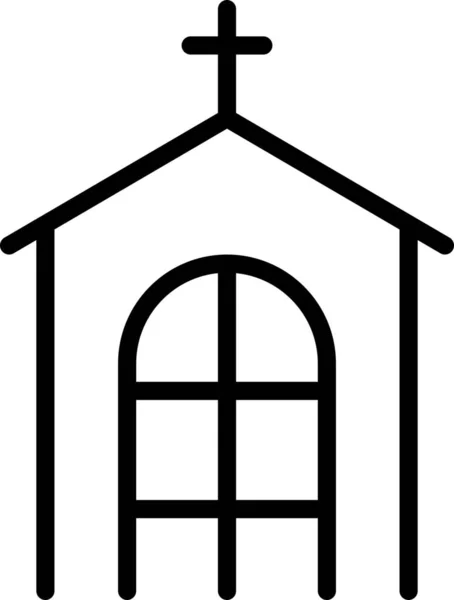 Christelijke Kerk Kruis Pictogram — Stockvector