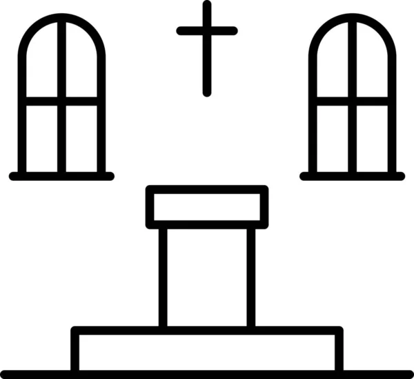 Oltářní Ikona Křesťanského Kostela — Stockový vektor
