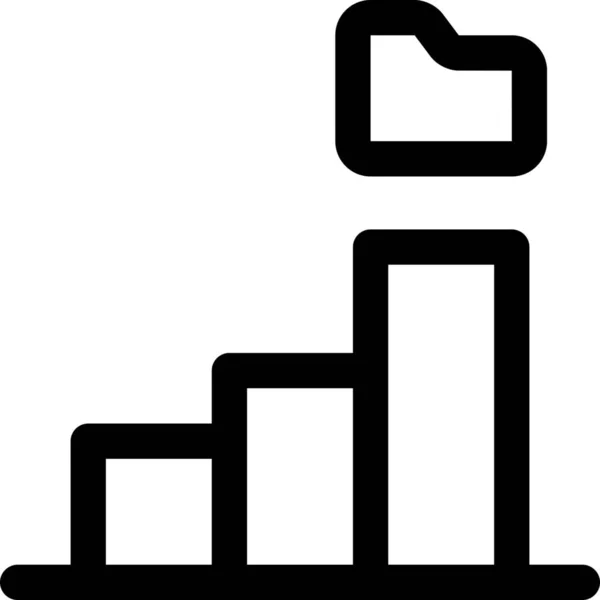 Gráfico Icono Carpeta Datos Categoría Signos Símbolos — Archivo Imágenes Vectoriales