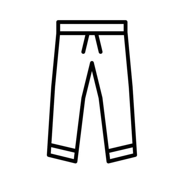 Pantalones Tela Icono Pantalones Cortos Estilo Outline — Archivo Imágenes Vectoriales