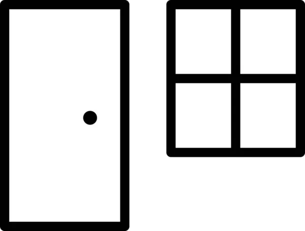 门入口房屋图标在家庭和家庭类别 — 图库矢量图片