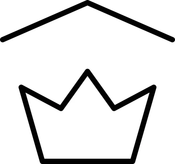 Kroon Huis Koning Pictogram — Stockvector