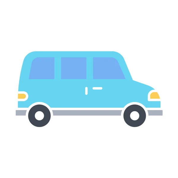 Car Transport Transportation Icon Flat Style — Stock Vector