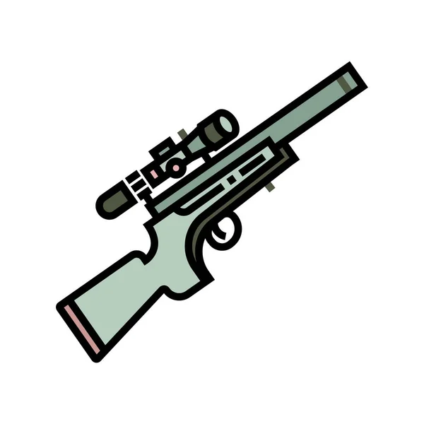 Firearm Gun Military Icon Filled Outline Style — Stock Vector