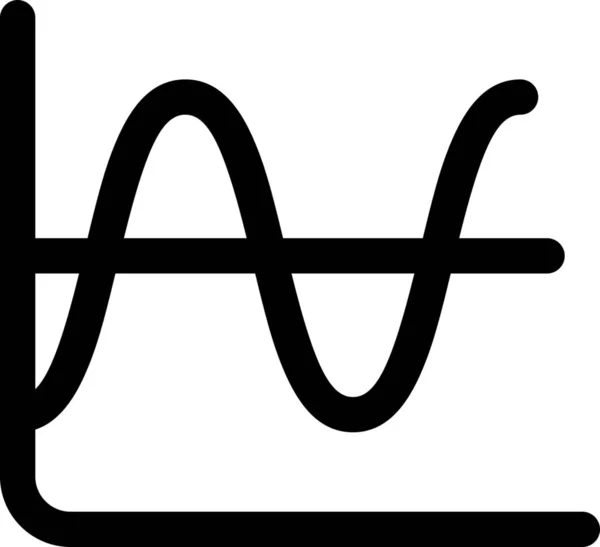Frekans Grafik Uzunluğu Simgesi — Stok Vektör