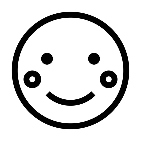 Emoji Emoticon Gesichtssymbol Outline Stil — Stockvektor