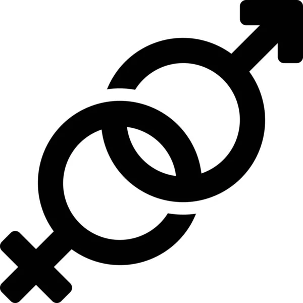 Féminin Féminin Genre Icône — Image vectorielle
