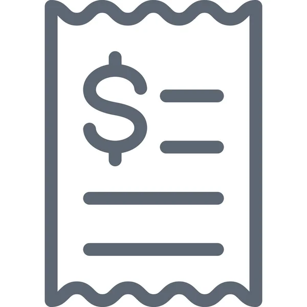 Ikona Papieru Banknotu Konturze — Wektor stockowy