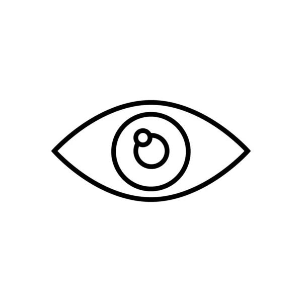 Icono Vista Fotografía Ojo Estilo Esquema — Vector de stock