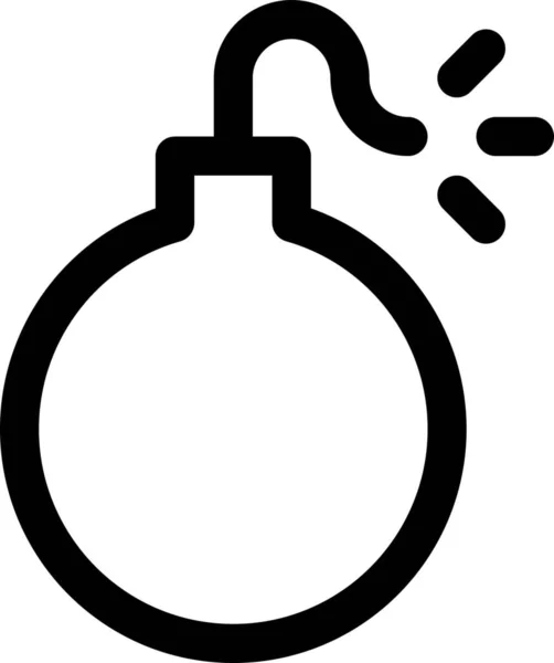 Bombe Brûle Détonateur Icône — Image vectorielle