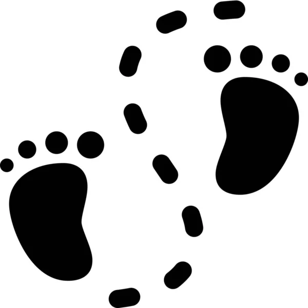 Fötter Steg Promenad Ikon — Stock vektor