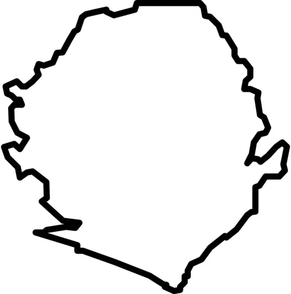 Africa Leone Sierra Icon Outline Style — Stockový vektor