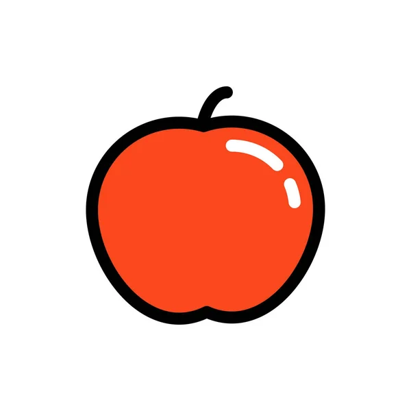 Иконка Свежими Яблочными Продуктами Стиле Набросков — стоковый вектор