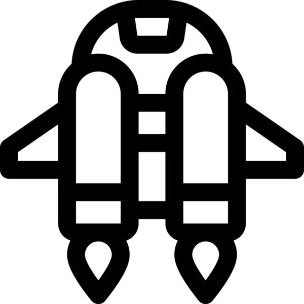 Jetpack Pack Jetpack Fly Icon — 스톡 벡터