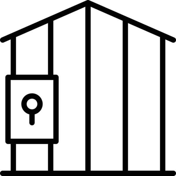 Ícone Casa Detenção Criminal — Vetor de Stock