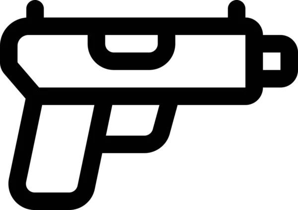 Atirar Arma Ícone Pistola — Vetor de Stock