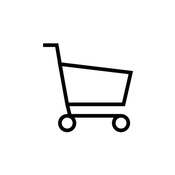 Warenkorb Kasse Retail Symbol Outline Stil — Stockvektor