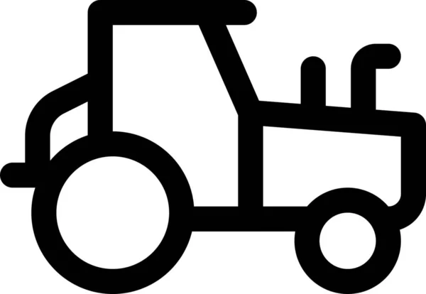 Tracteur Ferme Véhicule Icône — Image vectorielle