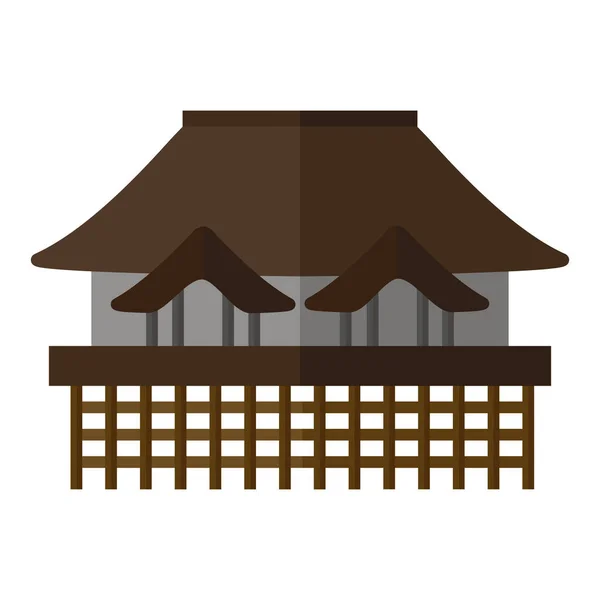 Historic Site Iconic Landmark Kiyomizudera Temple Icon Flat Style — Stock Vector