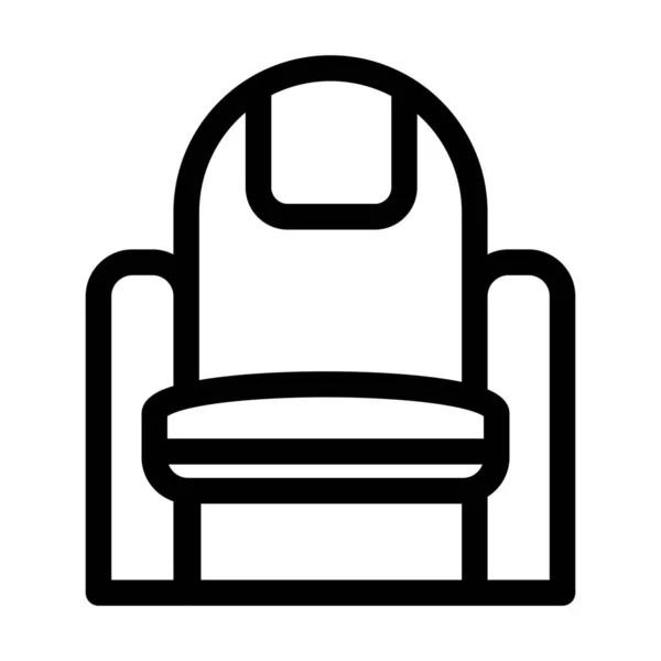 Chaise Audience Icône Divertissement Dans Style Outline — Image vectorielle