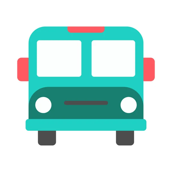 Educación Automovilística Icono Del Transporte Público Estilo Plano — Vector de stock