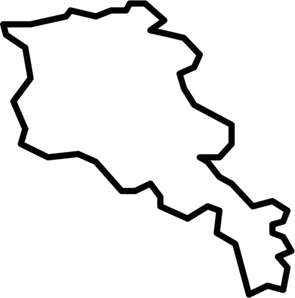 Caucasus Yerevan Armenia Icon Outline Style — 스톡 벡터