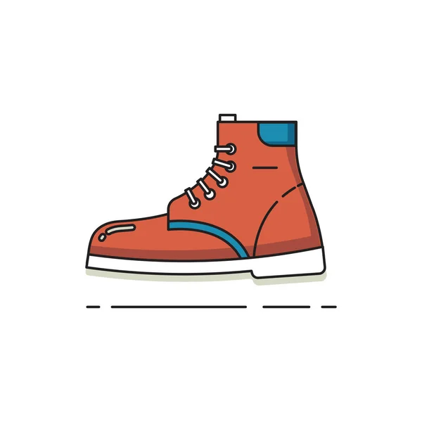 Adventure Outdoor Shoes Icon Filled Outline Style — Stock Vector