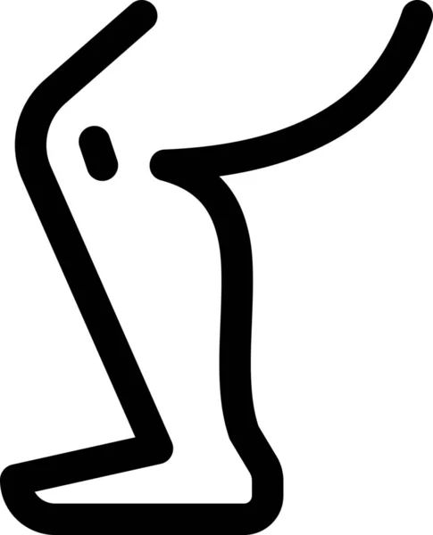 Ikone Des Menschlichen Kniebeins — Stockvektor
