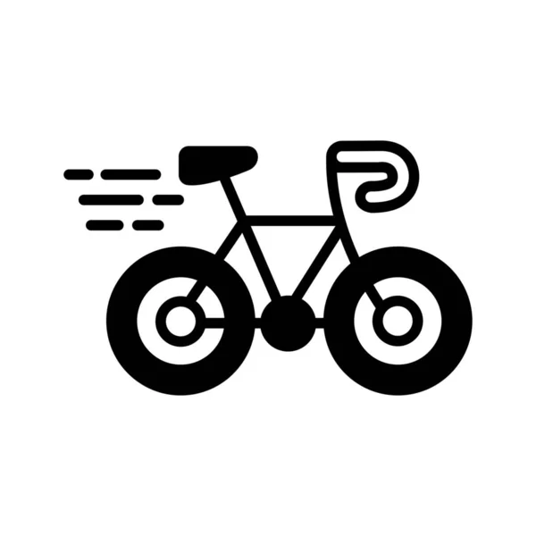 Fahrrad Gesunde Ikone Soliden Stil — Stockvektor