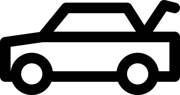 車のバックブート車のアイコン 交通カテゴリのモード — ストックベクタ