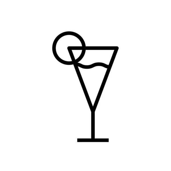 Значок Алкоголя Напитков Стиле Абрис — стоковый вектор
