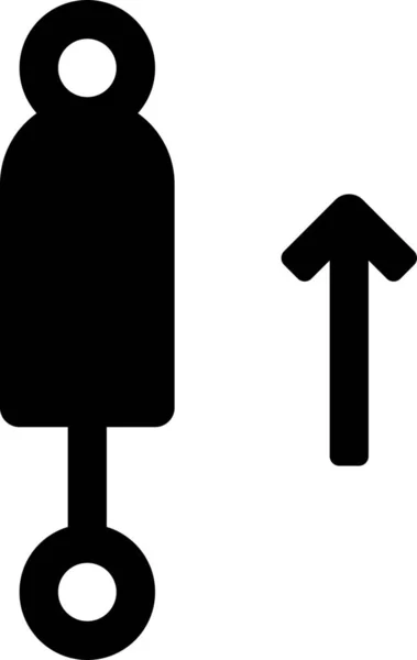 Flüssigkeitshydraulik Symbol Solid Stil Erweitern — Stockvektor