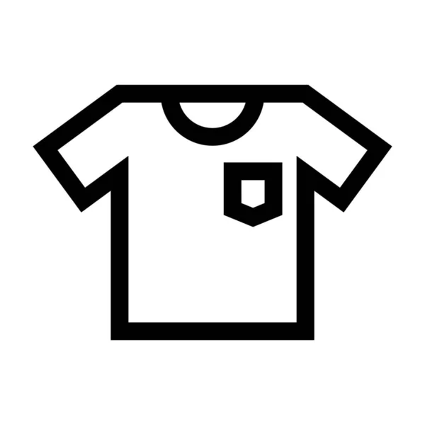 Camiseta Tela Icono Camisetas Estilo Esquema — Vector de stock