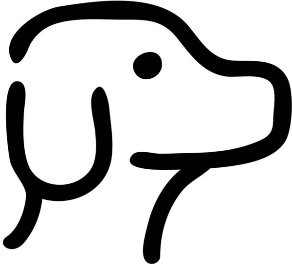 Ikona Zvířecího Psa Kategorii Rodina Domov — Stockový vektor