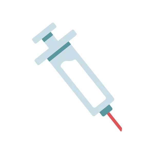 Guérir Médecin Icône Injection Dans Style Plat — Image vectorielle