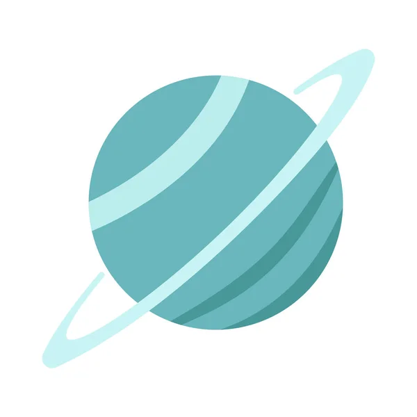 Astronomi Planet Rymd Ikon Platt Stil — Stock vektor