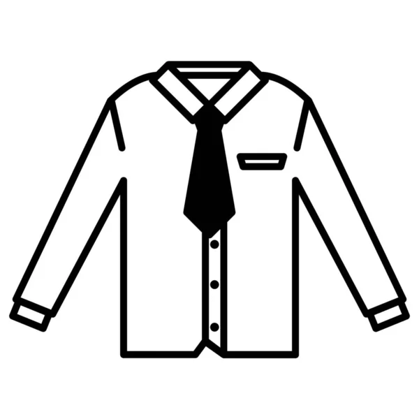 Kleding Kleding Kledingstuk Pictogram Omtrek Stijl — Stockvector