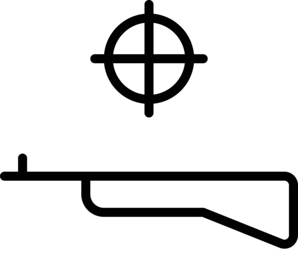 Rifle Tiro Icono Preciso — Vector de stock