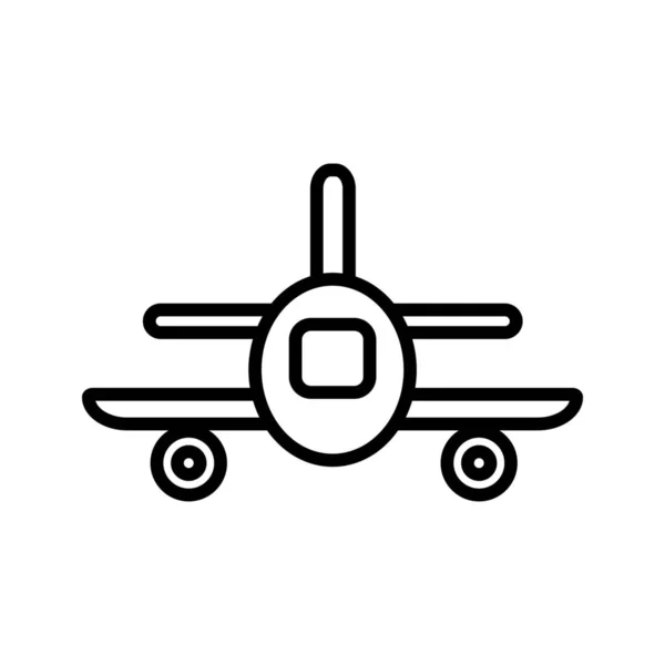 Avião Negócios Voar Ícone Estilo Esboço — Vetor de Stock