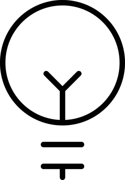 Електрична Іконка Яскравої Лампочки — стоковий вектор