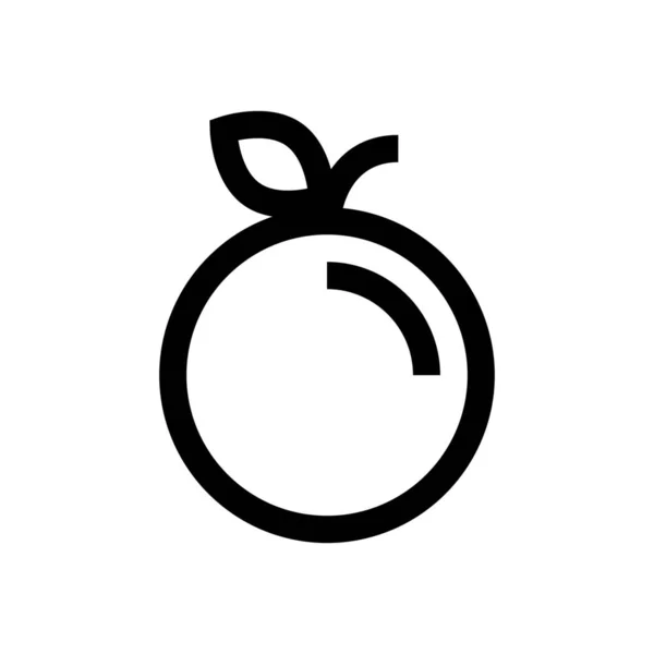 Εσπεριδοειδών Φρέσκα Φρούτα Εικονίδιο Στυλ Περίγραμμα — Διανυσματικό Αρχείο